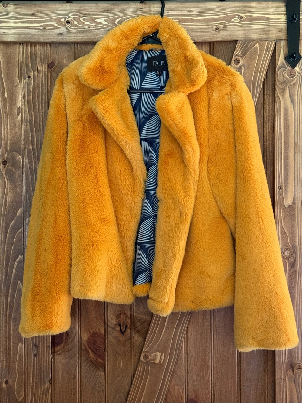 Mustard Faux Fur Teddy Jacket - Women's Cozy Short Coat